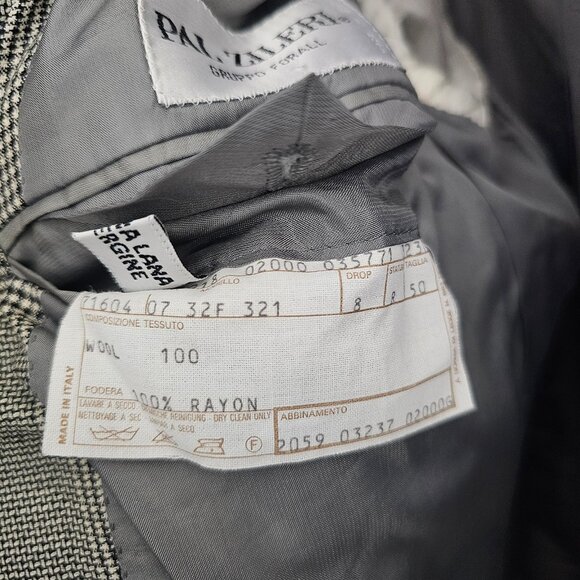 Pal Zileri 40R Gray Check 2-Button Sport Coat Blazer Jacket P193 - Picture 11 of 11